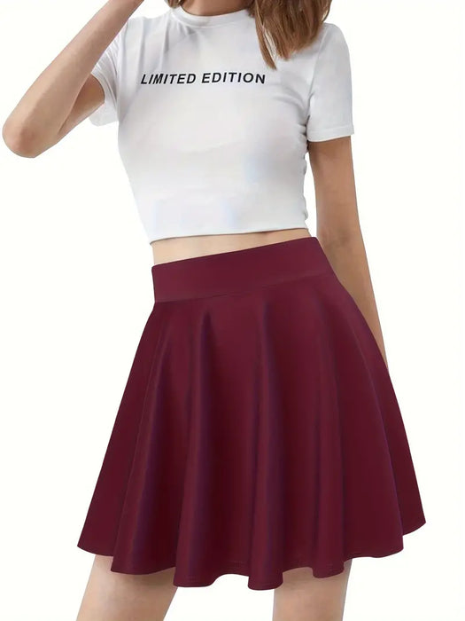 High Waist Charm A-Line Skirt