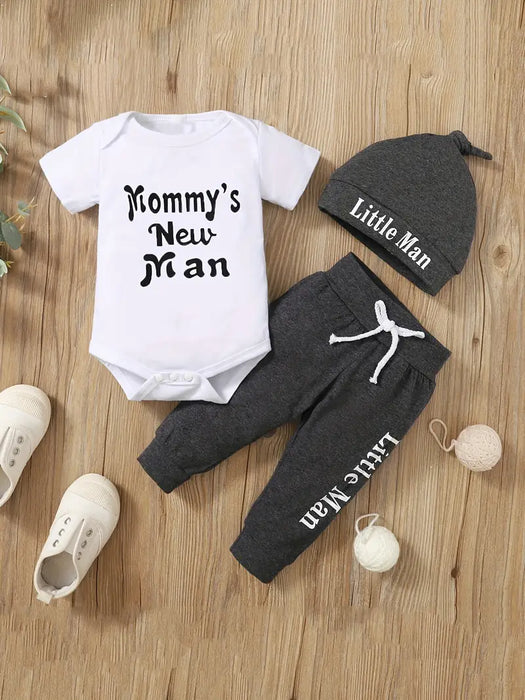 "Mommy’s New Man" Baby Outfit Set