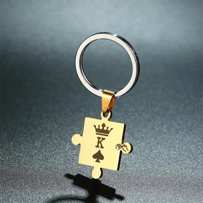 Royal Duo K & Q Keychain