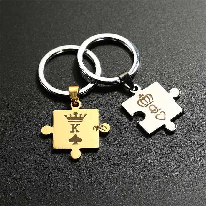 Royal Duo K & Q Keychain