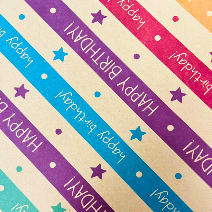 Kraft Birthday Gift Wrapping Paper 1pc