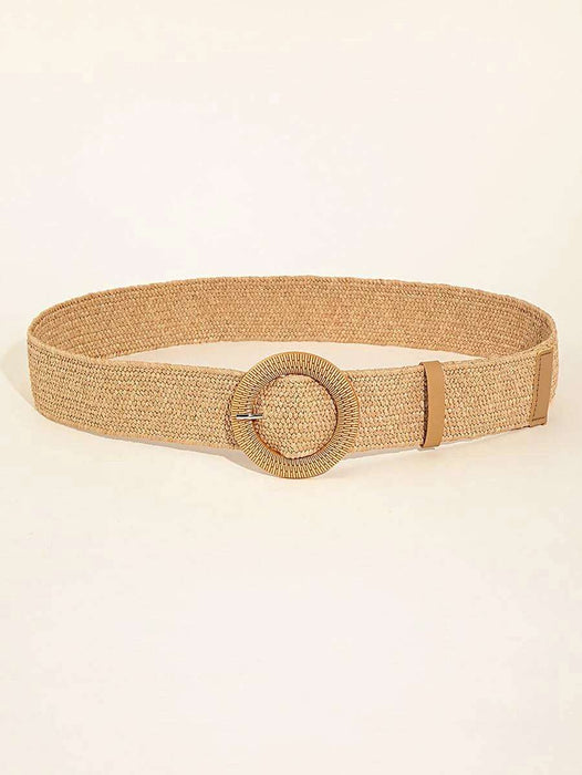 Boho Woven Wooden Buckle Belt