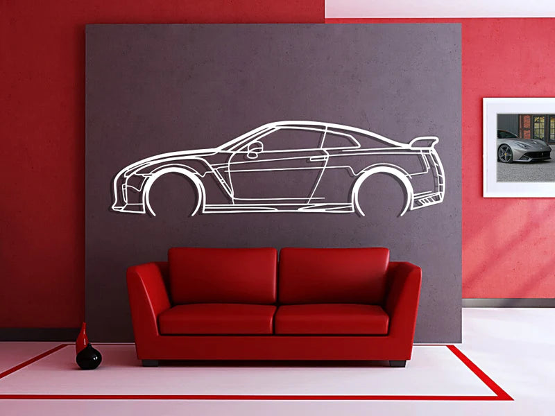 GTR Metal Car Wall Art Decor