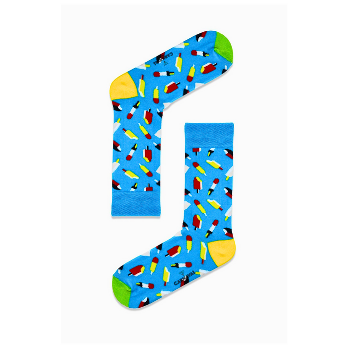 Happy Blue Icecream Socks