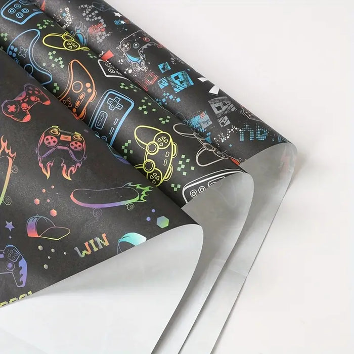 Game Console Themed Wrapping Paper 2pcs