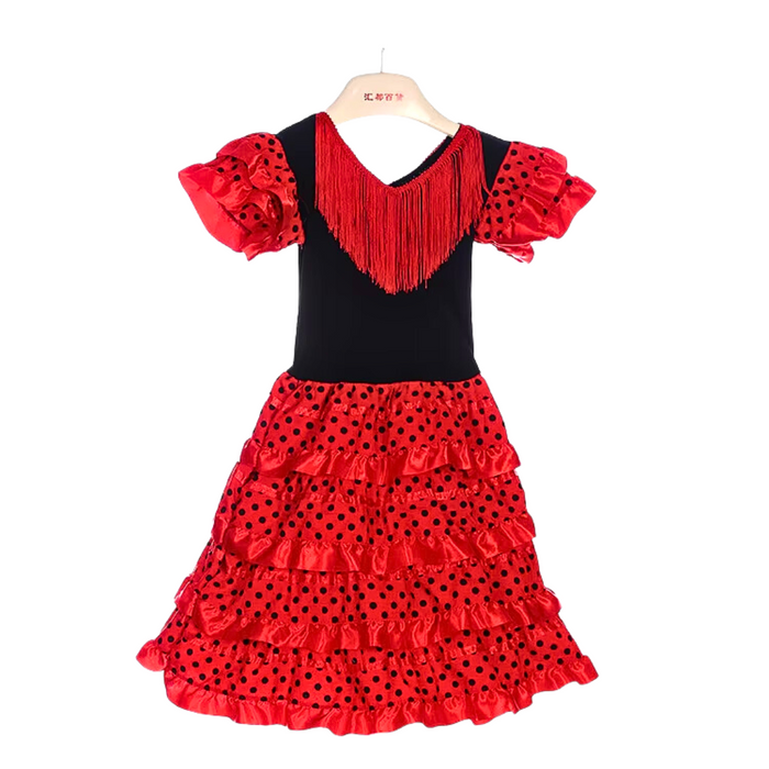 Girls Spanish Flamenco Dancer Costume