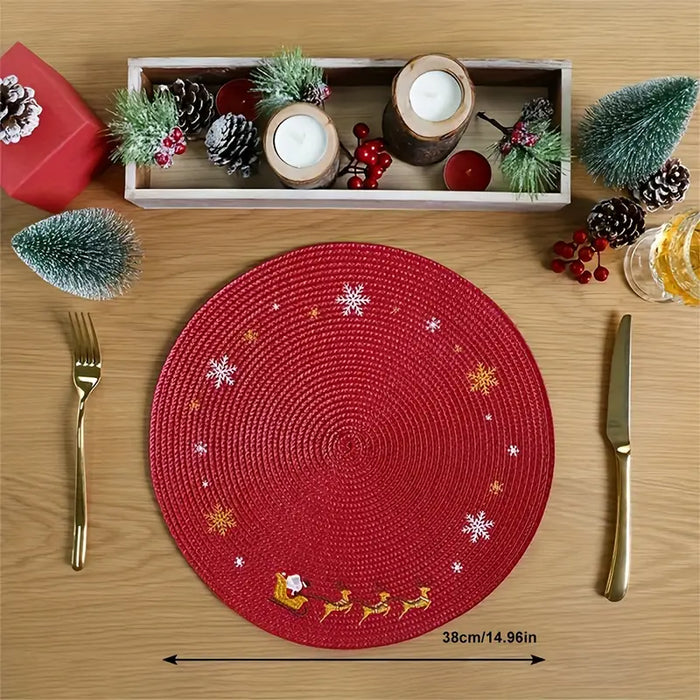 Christmas Round Table Mats Set of 4