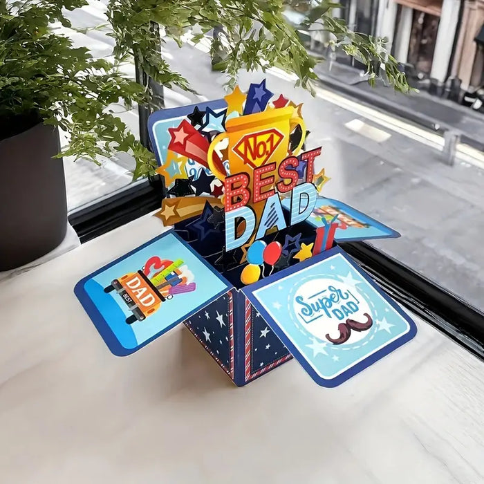 Best Dad 3D Pop-Up Greeting Card