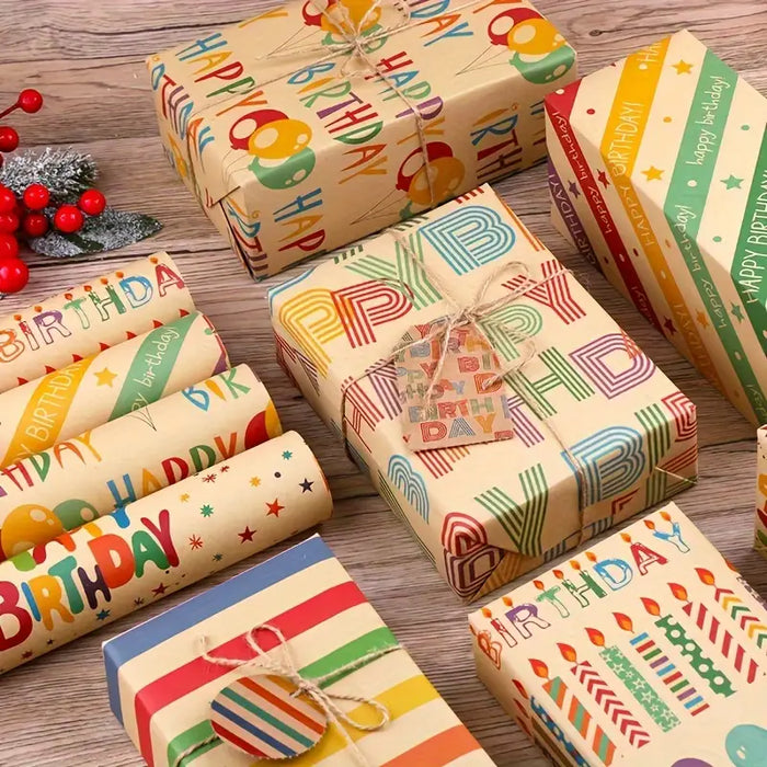 Kraft Birthday Gift Wrapping Paper 1pc