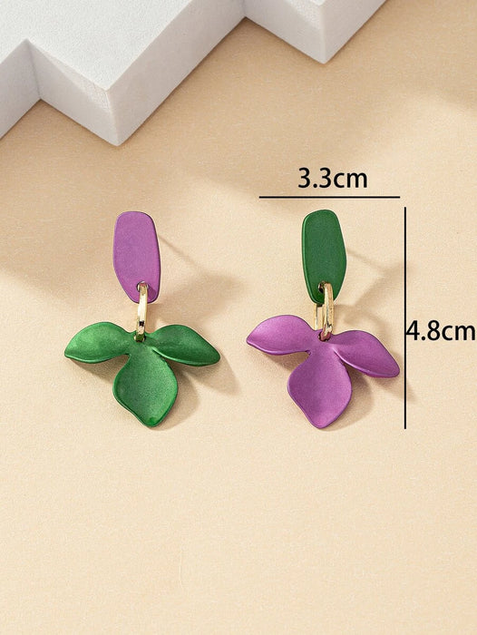 Two Toned Floral Earrings