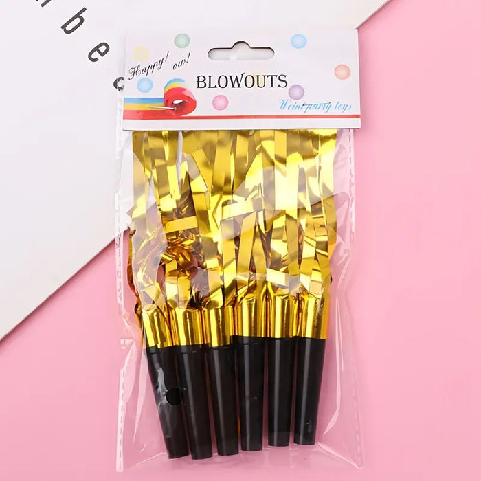 New Year Party Blowout Whistles 6pcs Set