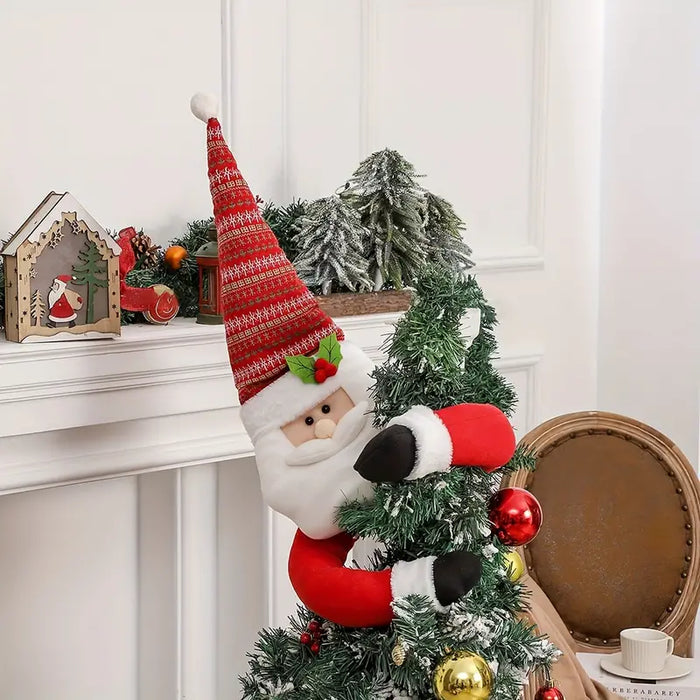 Santa Hugger Christmas Tree Topper