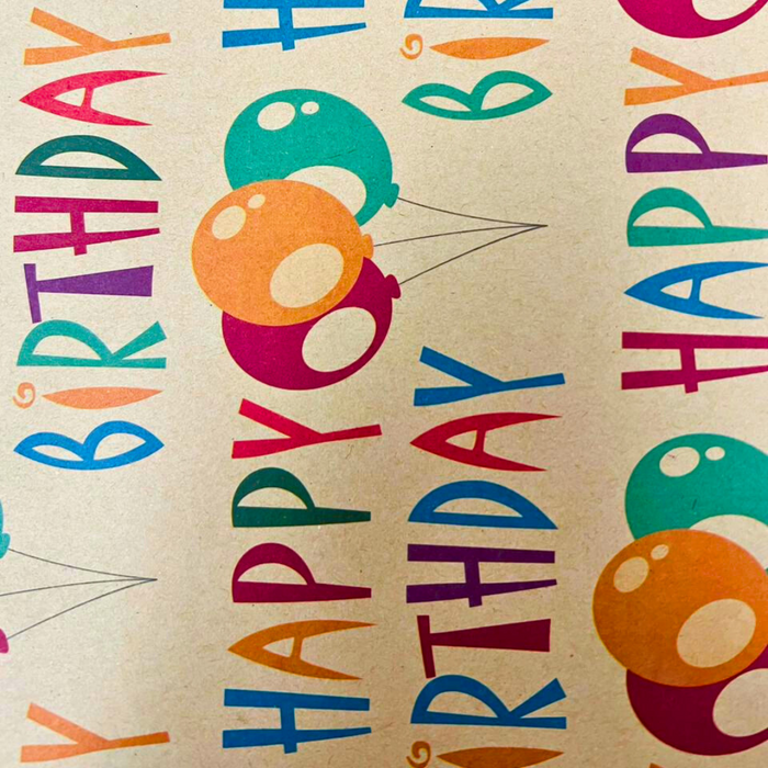 Kraft Birthday Gift Wrapping Paper 1pc