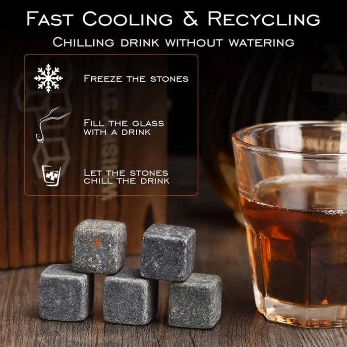 Granite Ice Cube Stones Set