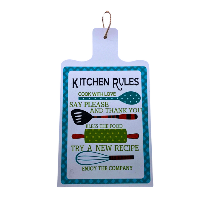 Kitchen Rules Wooden Wall Board for Home