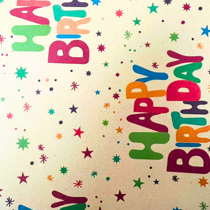 Kraft Birthday Gift Wrapping Paper 1pc