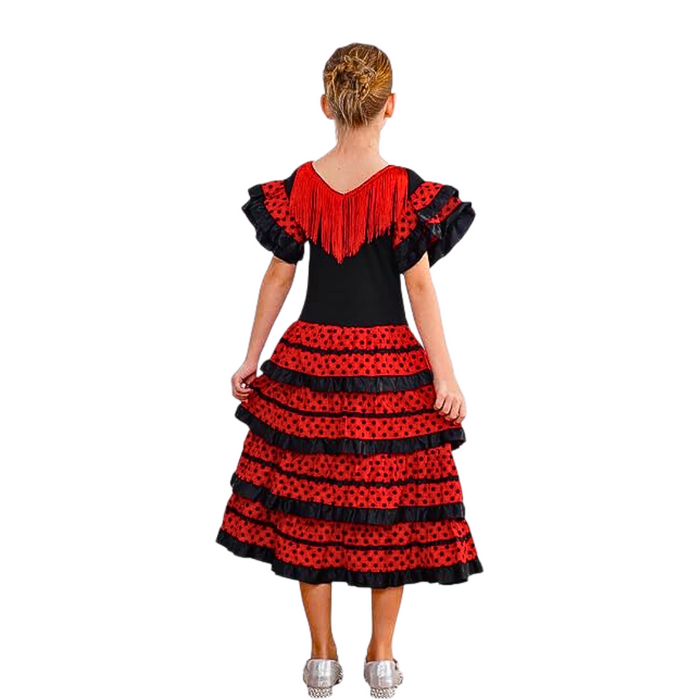 Girls Spanish Flamenco Dancer Costume