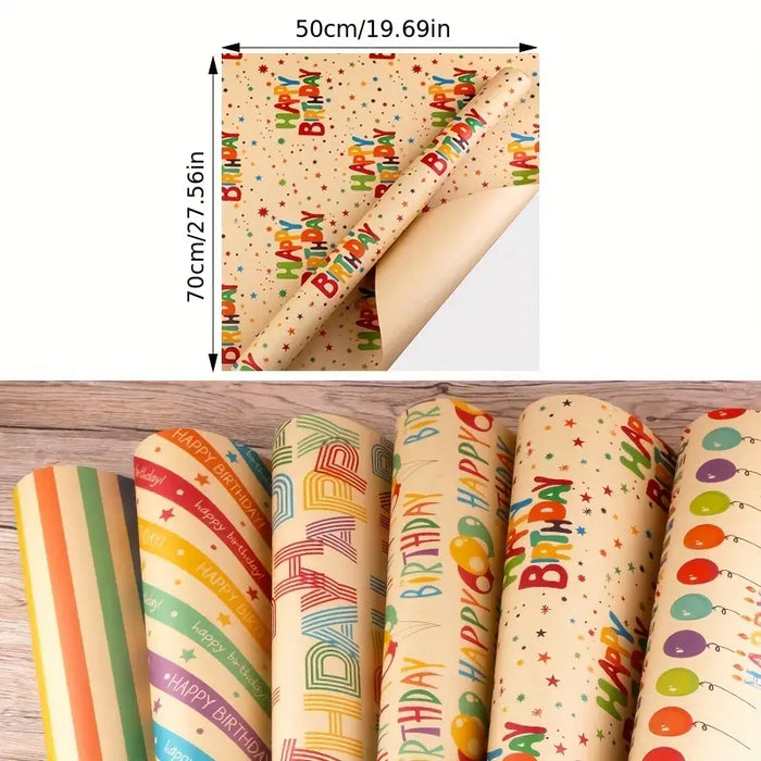 Kraft Birthday Gift Wrapping Paper 1pc