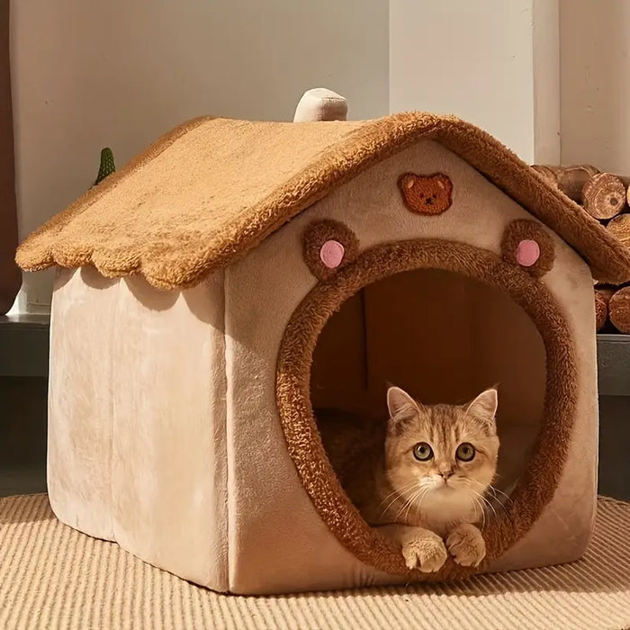 Cozy Brown Pet Bed House