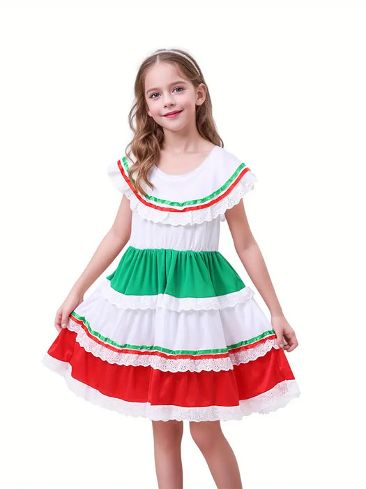 Mexican Ruffle Traditional Dress