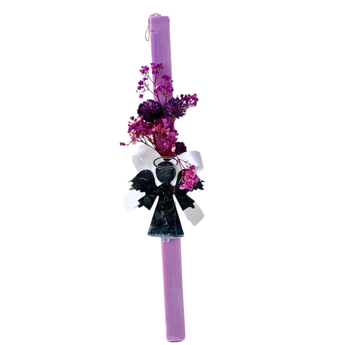 Purple Decorative Palm Sunday Candle