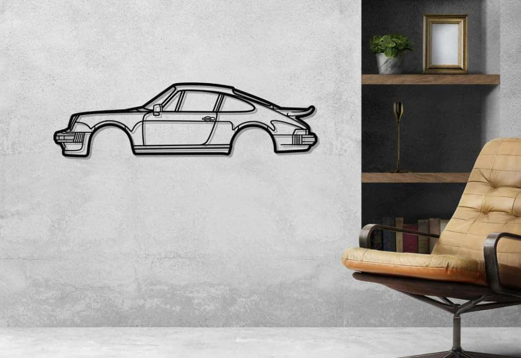 OLD PORSCHE 911 Metal Car Wall Art Decor