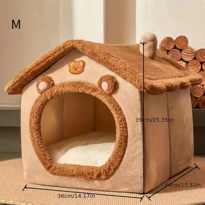 Cozy Brown Pet Bed House