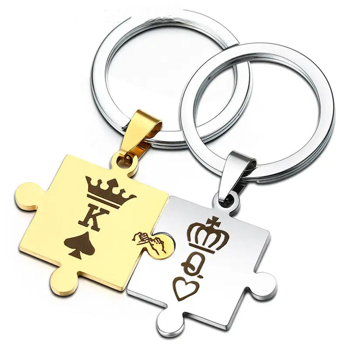 Royal Duo K & Q Keychain