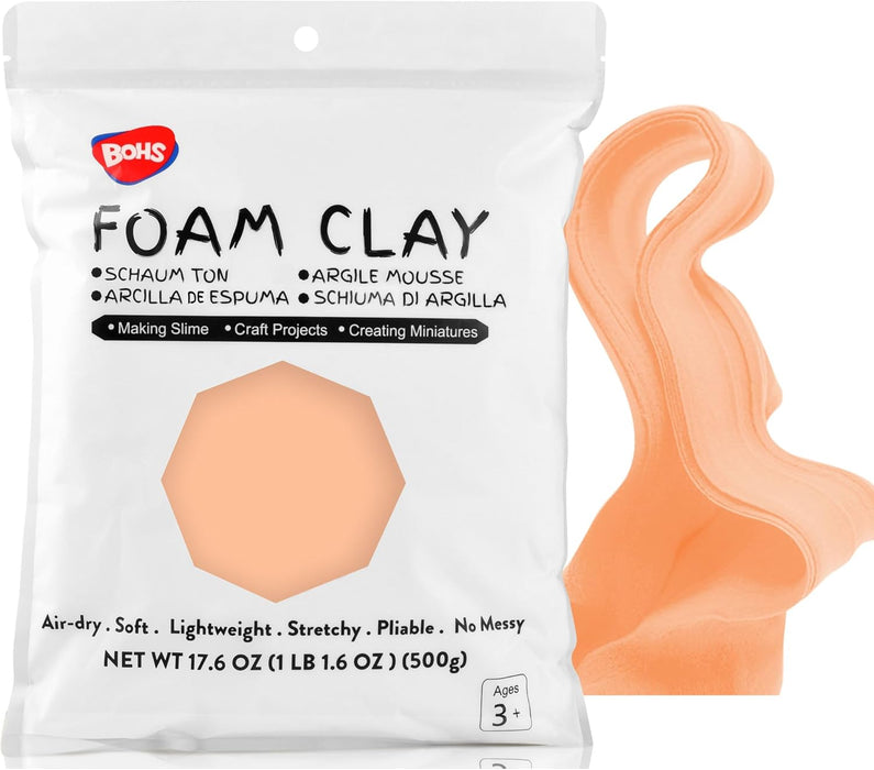 BOHS Air Dry Foam Clay – Peach 500g