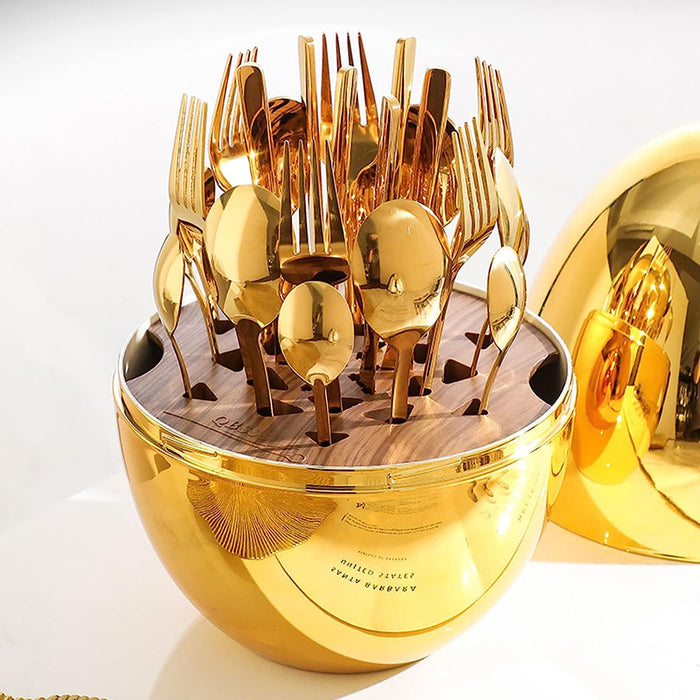 Egg-shaped Cutlery Organizer 24-piece set