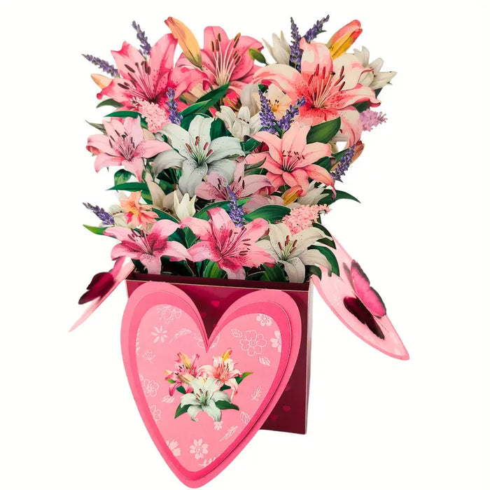 "Best Mom Ever" Lily 3D Pop-Up Greeting Card