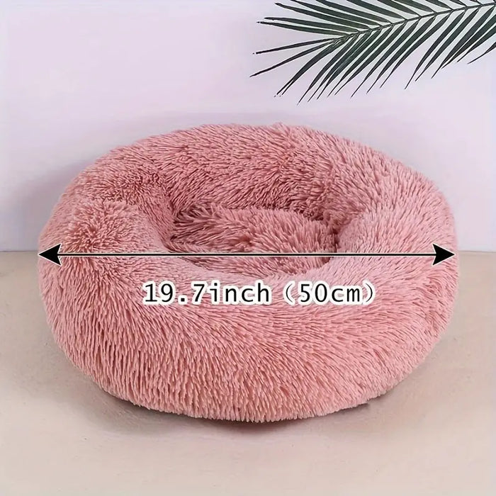 Cozy Striped Plush Pet Bed