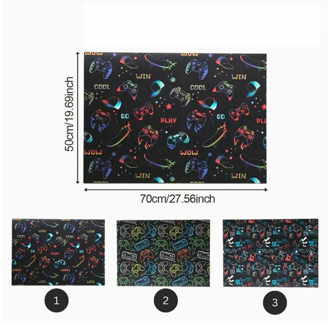 Game Console Themed Wrapping Paper 2pcs