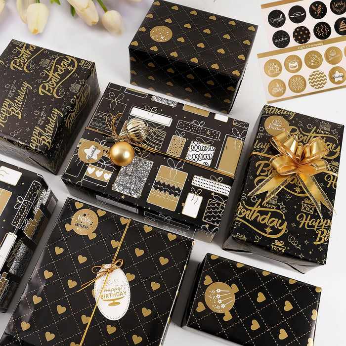 Golden Luxe Gift Wrap 2pcs Set