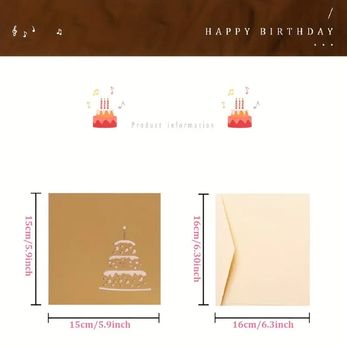 3D Pop-Up Musical Birthday Card