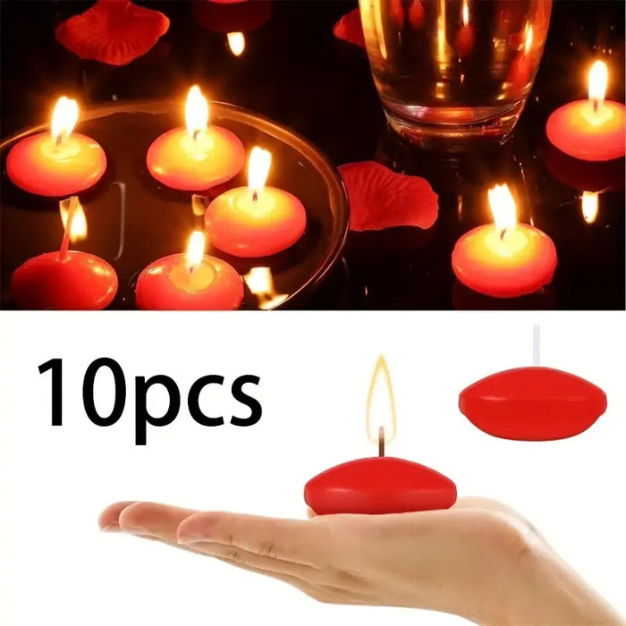 Scarlet Glow Floating Candles 10pcs