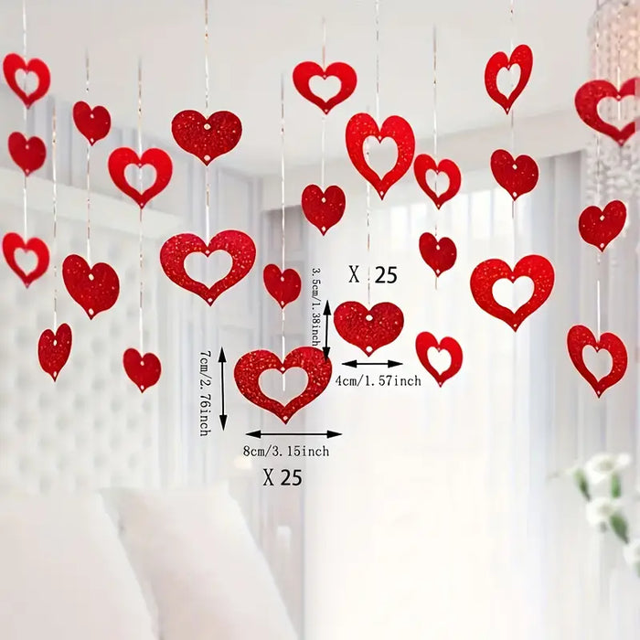 Love Pendant Hanging Heart Set