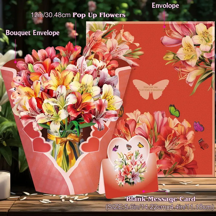 Blooming Lilies 3D Pop-Up Greeting Card