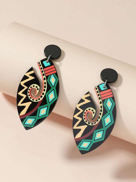 Colorful Bohemian Multicolor Pattern Earrings