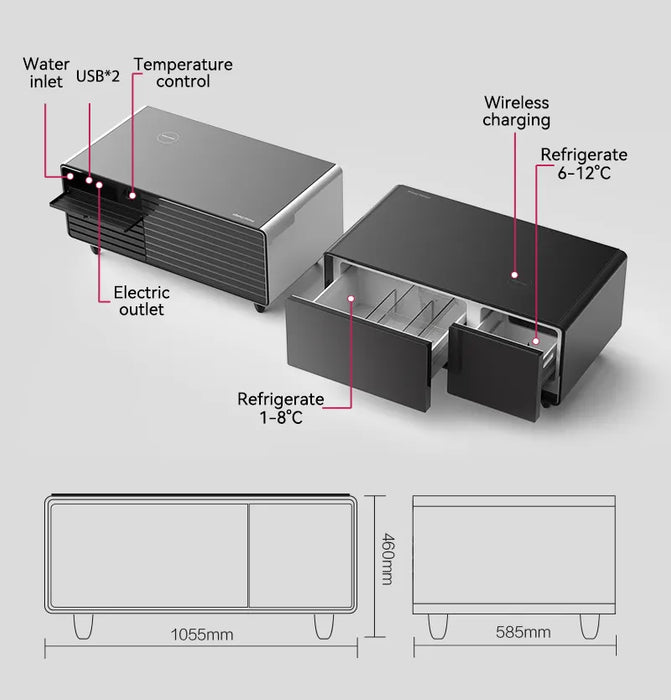 Smart Coffee Table with Refrigerator - Pre Order