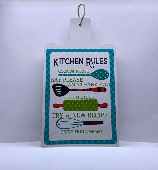 Kitchen Rules Wooden Wall Board for Home