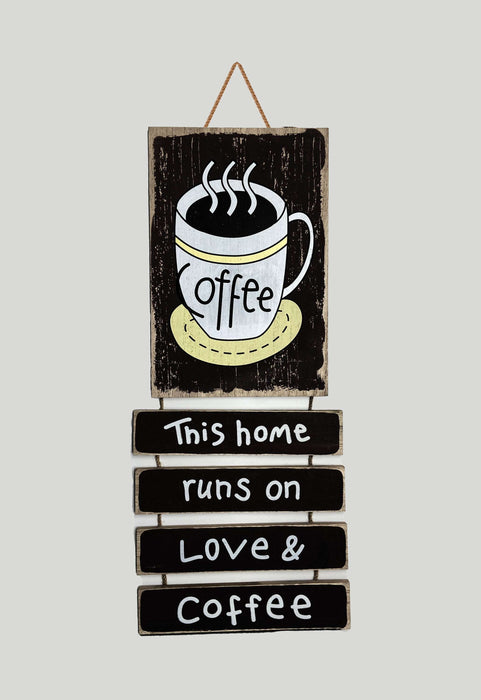 Coffee Rustic wooden Hanging Wall Sign for kitchen home