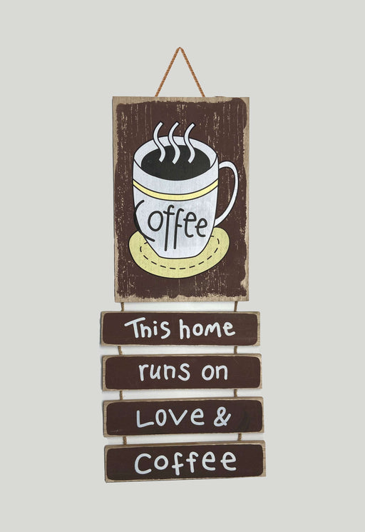 Coffee Rustic wooden Hanging Wall Sign for kitchen home