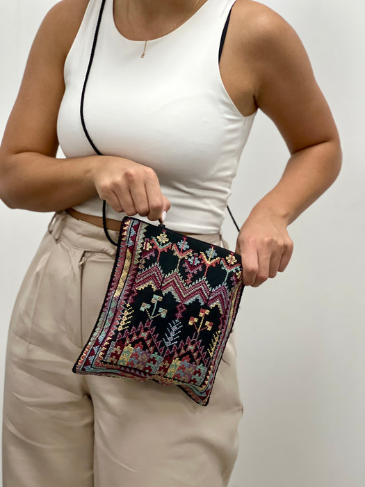 Colored Stitch Palestinian Embroidery Crossbody Bag