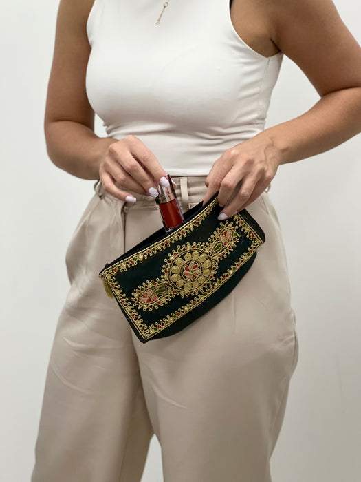 Golden Heritage Threads Embroidered Purse