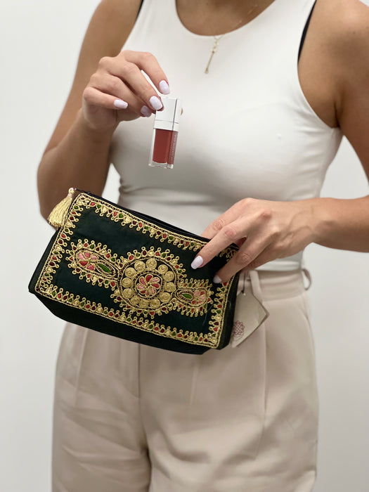 Golden Heritage Threads Embroidered Purse