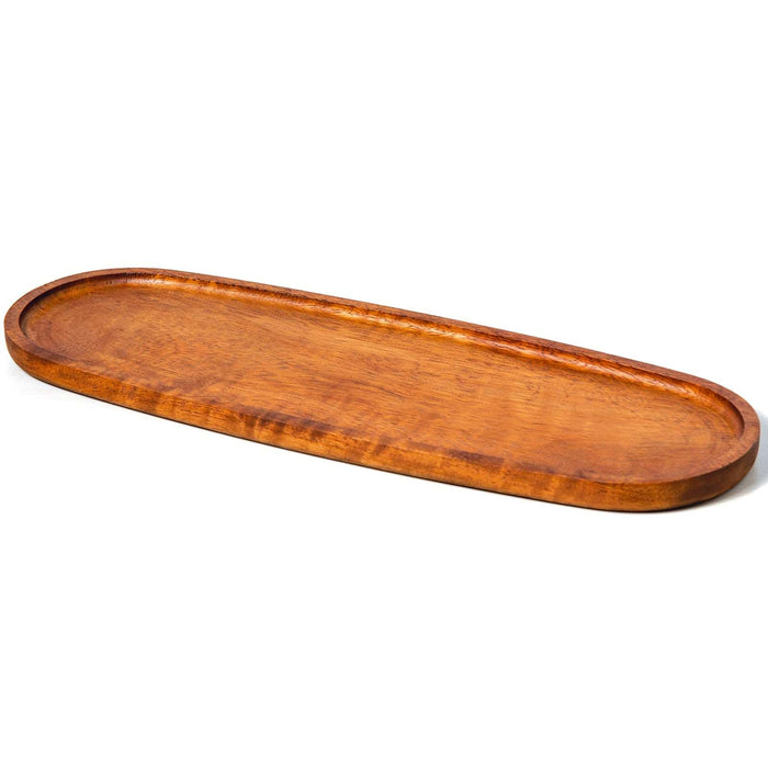 Iroko Wooden Long Decorative Tray