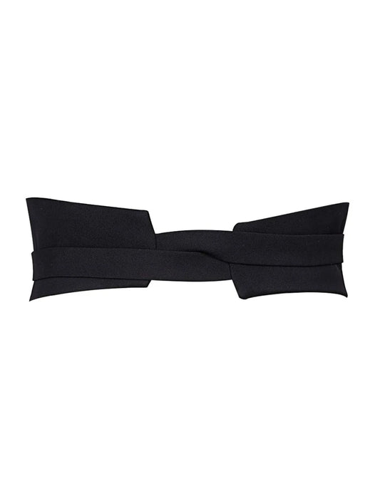 Black Leaf Embroidered Waist Belt