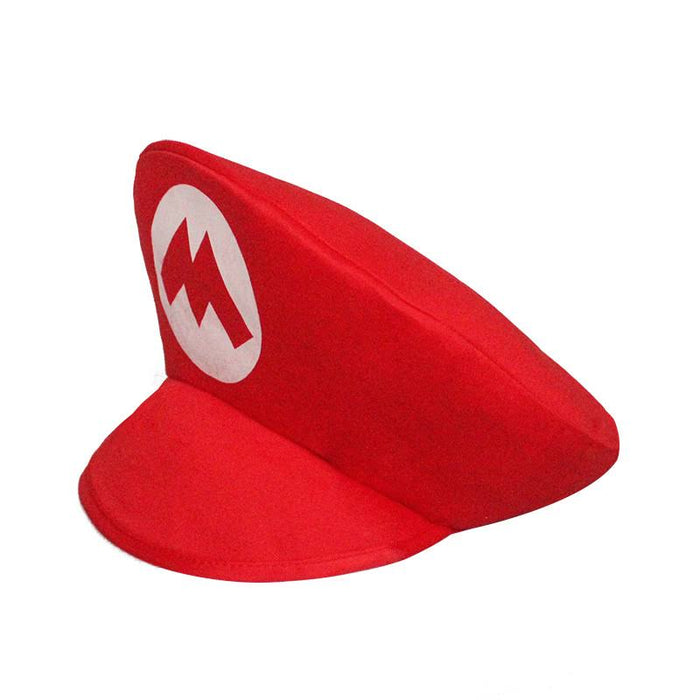 Mario Bros Baseball Cap with Mustache for Birthday Party