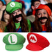 Mario Bros Baseball Cap with Mustache for Birthday Party